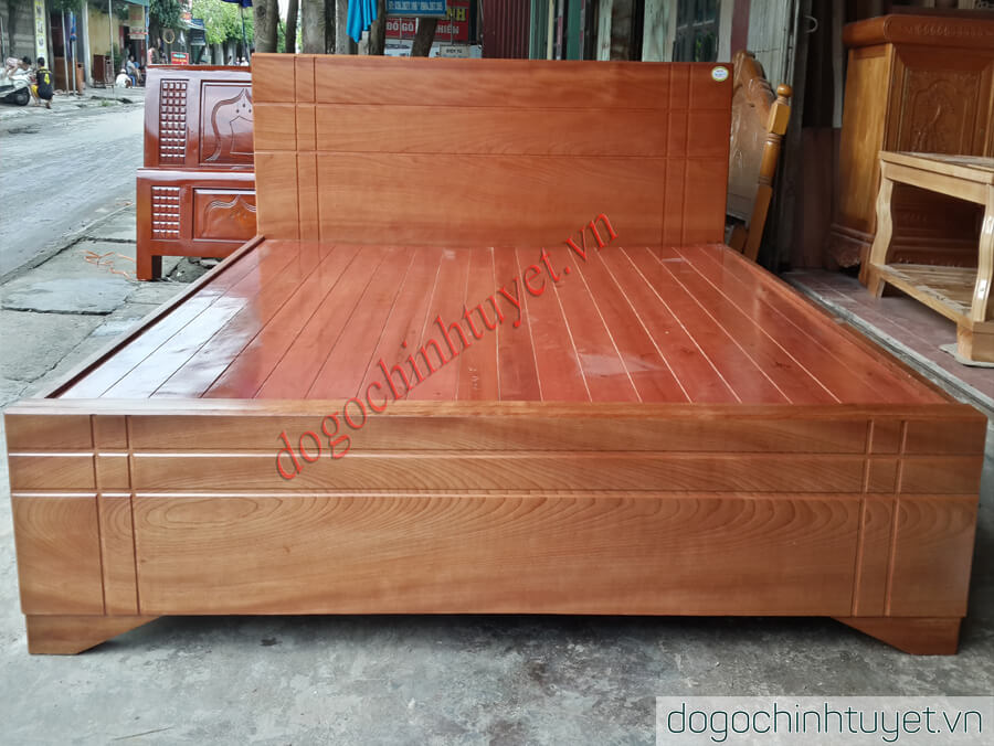 Đồ gỗ Thái Bình giường gỗ xoan đào